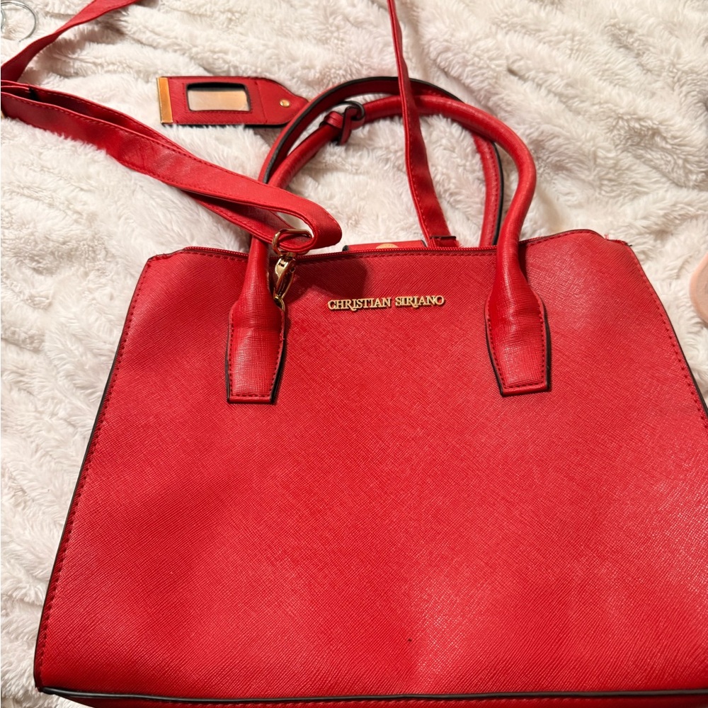 Christian Siriano Bold Red Satchel - Picture 3 of 3